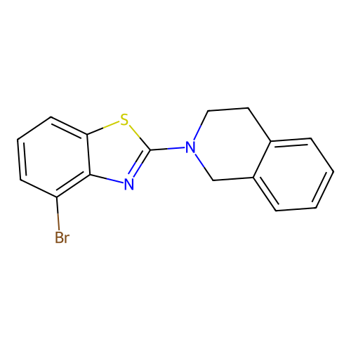 4-bromo-2-(3,4-dihydroisoquinolin-2(1H)-yl)benzo[d]thiazole structure