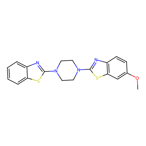 2-[4-(1,3-Benzothiazol-2-yl)piperazin-1-yl]-6-methoxy-1,3-benzothiazole structure