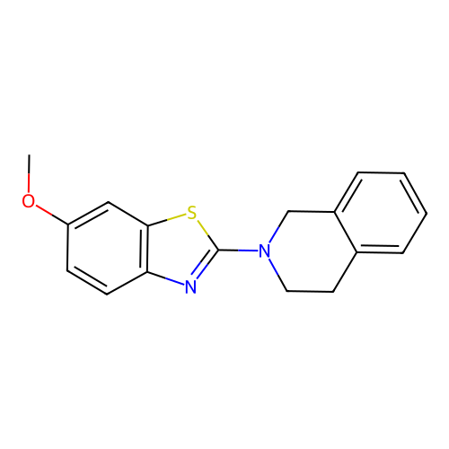 2-(3,4-dihydroisoquinolin-2(1H)-yl)-6-methoxybenzo[d]thiazole structure