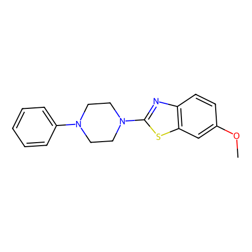 6-Methoxy-2-(4-phenylpiperazin-1-yl)-1,3-benzothiazole structure