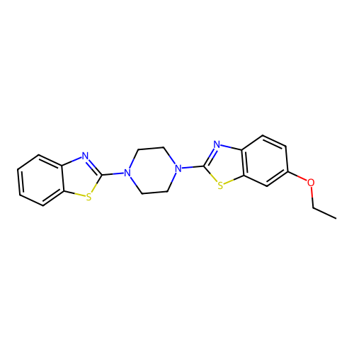 2-[4-(1,3-Benzothiazol-2-yl)piperazin-1-yl]-6-ethoxy-1,3-benzothiazole structure