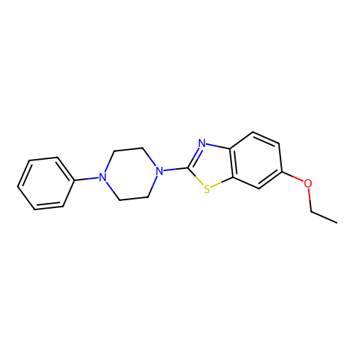 6-Ethoxy-2-(4-phenylpiperazin-1-yl)-1,3-benzothiazole structure