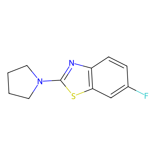 6-Fluoro-2-pyrrolidin-1-yl-1,3-benzothiazole structure