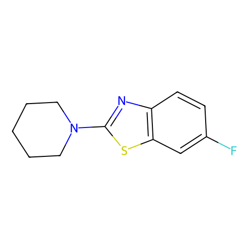 6-Fluoro-2-(piperidin-1-yl)benzo[d]thiazole structure
