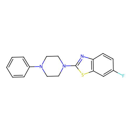 6-Fluoro-2-(4-phenylpiperazin-1-yl)-1,3-benzothiazole structure