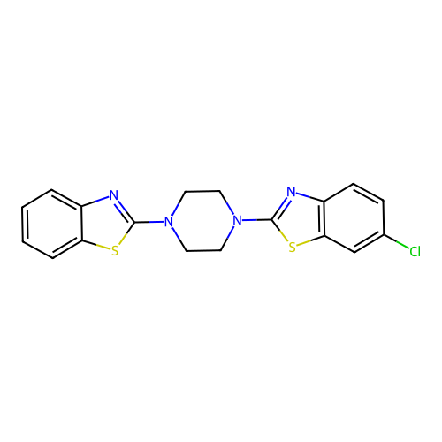 2-[4-(1,3-Benzothiazol-2-yl)piperazin-1-yl]-6-chloro-1,3-benzothiazole structure