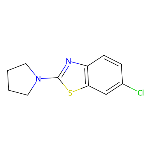 6-Chloro-2-(pyrrolidin-1-yl)benzo[d]thiazole structure