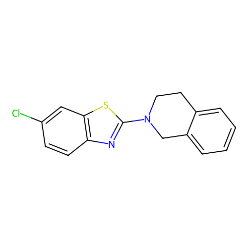 6-chloro-2-(3,4-dihydroisoquinolin-2(1H)-yl)benzo[d]thiazole structure