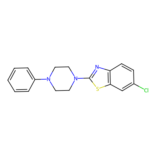 6-Chloro-2-(4-phenylpiperazin-1-yl)-1,3-benzothiazole structure