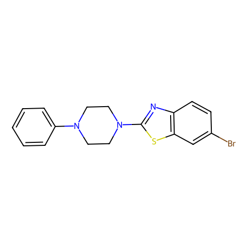 6-Bromo-2-(4-phenylpiperazin-1-yl)-1,3-benzothiazole structure