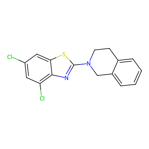 4,6-dichloro-2-(3,4-dihydroisoquinolin-2(1H)-yl)benzo[d]thiazole structure