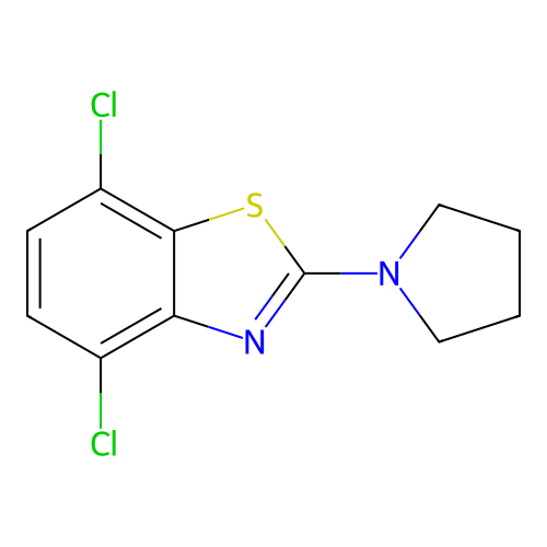 4,7-Dichloro-2-pyrrolidin-1-yl-1,3-benzothiazole structure