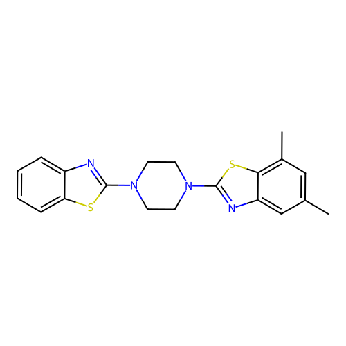 2-[4-(1,3-Benzothiazol-2-yl)piperazin-1-yl]-5,7-dimethyl-1,3-benzothiazole structure