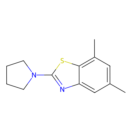 5,7-Dimethyl-2-(pyrrolidin-1-yl)benzo[d]thiazole structure