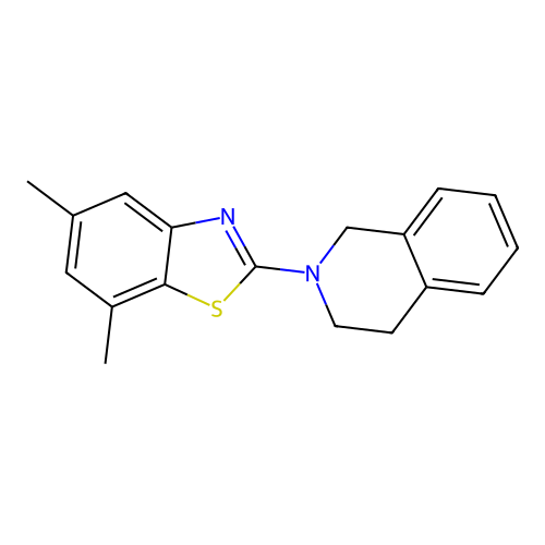 2-(3,4-dihydroisoquinolin-2(1H)-yl)-5,7-dimethylbenzo[d]thiazole structure