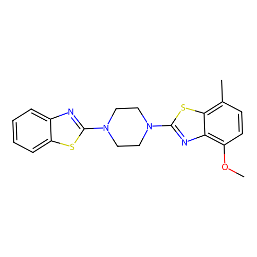2-[4-(1,3-Benzothiazol-2-yl)piperazin-1-yl]-4-methoxy-7-methyl-1,3-benzothiazole structure