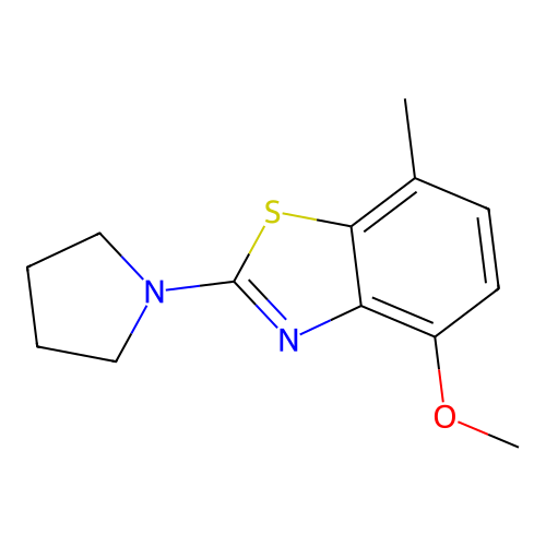 4-Methoxy-7-methyl-2-pyrrolidin-1-yl-1,3-benzothiazole structure