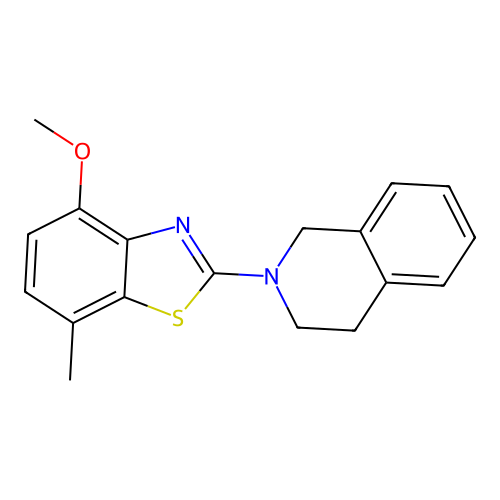 2-(3,4-dihydroisoquinolin-2(1H)-yl)-4-methoxy-7-methylbenzo[d]thiazole structure