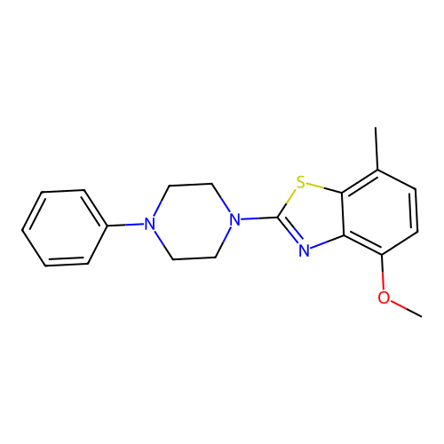 4-Methoxy-7-methyl-2-(4-phenylpiperazin-1-yl)-1,3-benzothiazole structure