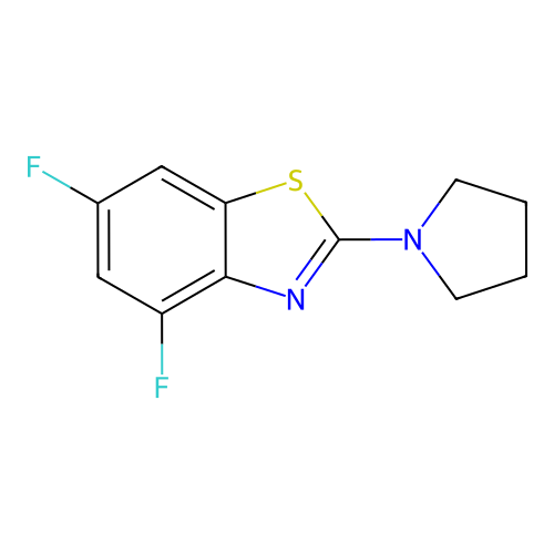 4,6-Difluoro-2-pyrrolidin-1-yl-1,3-benzothiazole structure