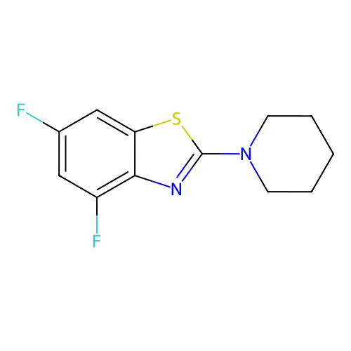 4,6-Difluoro-2-(piperidin-1-yl)benzo[d]thiazole structure