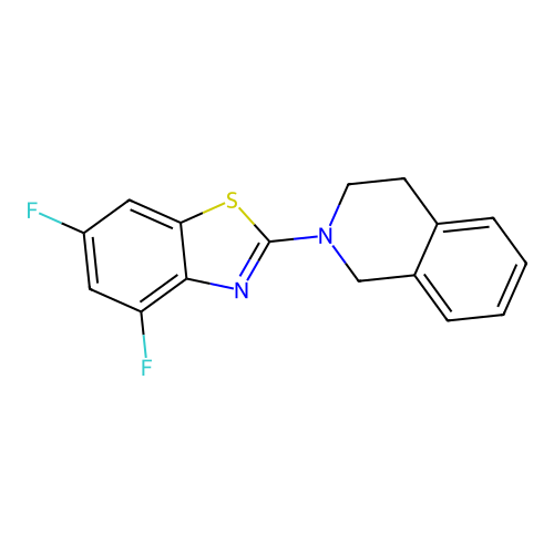2-(3,4-dihydroisoquinolin-2(1H)-yl)-4,6-difluorobenzo[d]thiazole structure