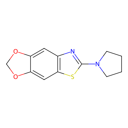 6-Pyrrolidin-1-yl-[1,3]dioxolo[4,5-f][1,3]benzothiazole structure