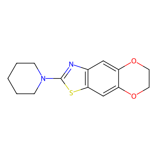 2-Piperidin-1-yl-6,7-dihydro[1,4]dioxino[2,3-f][1,3]benzothiazole structure