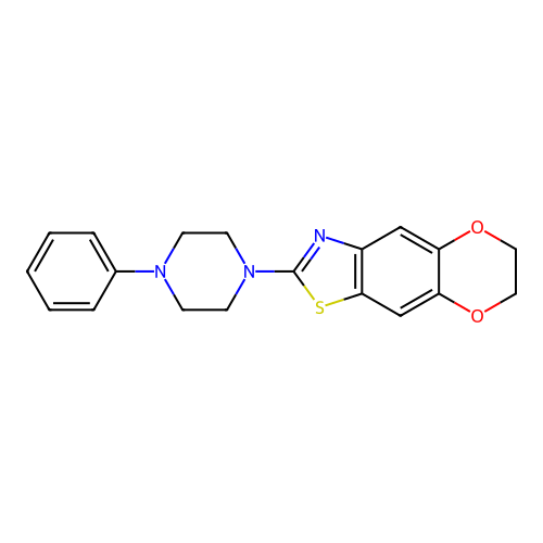2-(4-Phenylpiperazin-1-yl)-6,7-dihydro[1,4]dioxino[2,3-f][1,3]benzothiazole structure