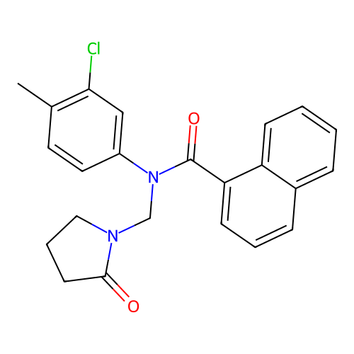 N-(3-chloro-4-methylphenyl)-N-[(2-oxopyrrolidin-1-yl)methyl]naphthalene-1-carboxamide structure