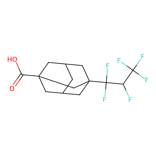 3-(1,1,2,3,3,3-Hexafluoropropyl)adamantane-1-carboxylic acid structure