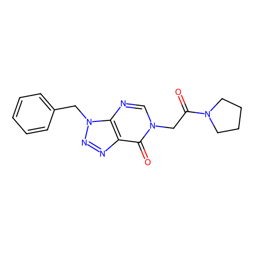 3-Benzyl-6-(2-oxo-2-pyrrolidin-1-ylethyl)triazolo[4,5-d]pyrimidin-7-one structure