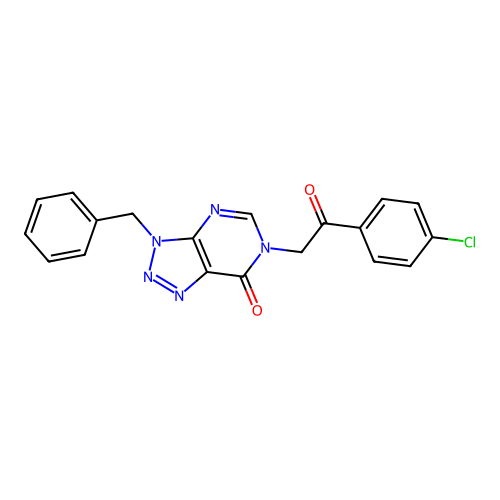 3-Benzyl-6-[2-(4-chlorophenyl)-2-oxoethyl]triazolo[4,5-d]pyrimidin-7-one structure