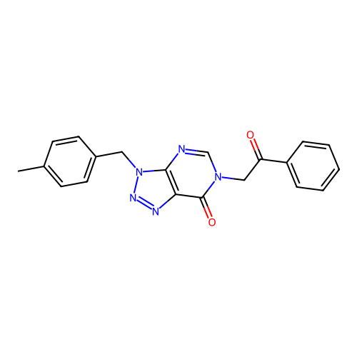 3-[(4-Methylphenyl)methyl]-6-phenacyltriazolo[4,5-d]pyrimidin-7-one structure