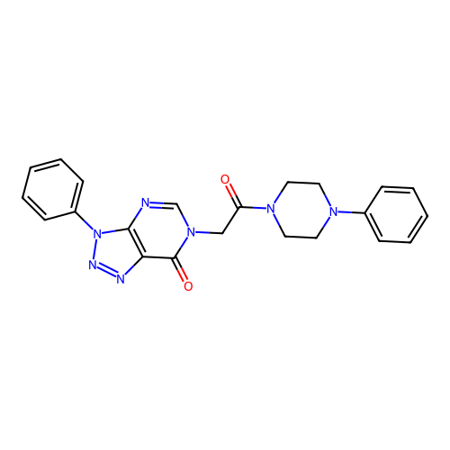 6-[2-Oxo-2-(4-phenylpiperazin-1-yl)ethyl]-3-phenyltriazolo[4,5-d]pyrimidin-7-one structure