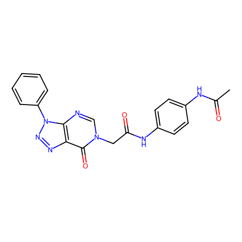 N-(4-acetamidophenyl)-2-(7-oxo-3-phenyl-3H-[1,2,3]triazolo[4,5-d]pyrimidin-6(7H)-yl)acetamide structure