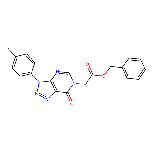 Benzyl 2-[3-(4-methylphenyl)-7-oxotriazolo[4,5-d]pyrimidin-6-yl]acetate structure