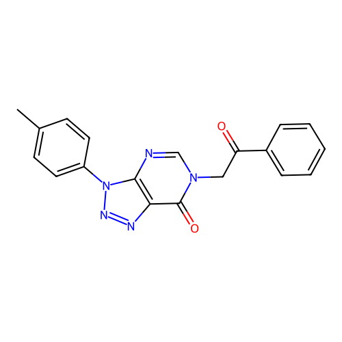 3-(4-Methylphenyl)-6-phenacyltriazolo[4,5-d]pyrimidin-7-one structure
