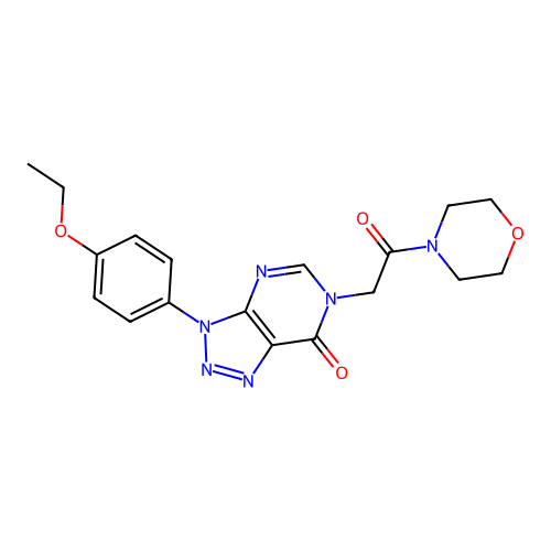 3-(4-ethoxyphenyl)-6-(2-morpholino-2-oxoethyl)-3H-[1,2,3]triazolo[4,5-d]pyrimidin-7(6H)-one structure
