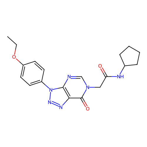 N-cyclopentyl-2-[3-(4-ethoxyphenyl)-7-oxotriazolo[4,5-d]pyrimidin-6-yl]acetamide structure