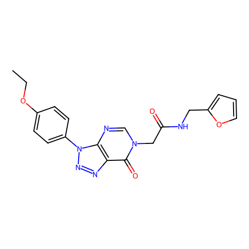 2-[3-(4-ethoxyphenyl)-7-oxotriazolo[4,5-d]pyrimidin-6-yl]-N-(furan-2-ylmethyl)acetamide structure