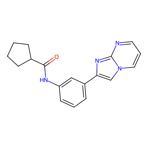 N-(3-{imidazo[1,2-a]pyrimidin-2-yl}phenyl)cyclopentanecarboxamide structure