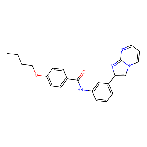 4-butoxy-N-(3-imidazo[1,2-a]pyrimidin-2-ylphenyl)benzamide structure