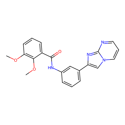 N-(3-imidazo[1,2-a]pyrimidin-2-ylphenyl)-2,3-dimethoxybenzamide structure