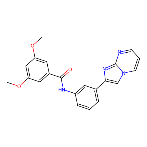 N-(3-imidazo[1,2-a]pyrimidin-2-ylphenyl)-3,5-dimethoxybenzamide structure