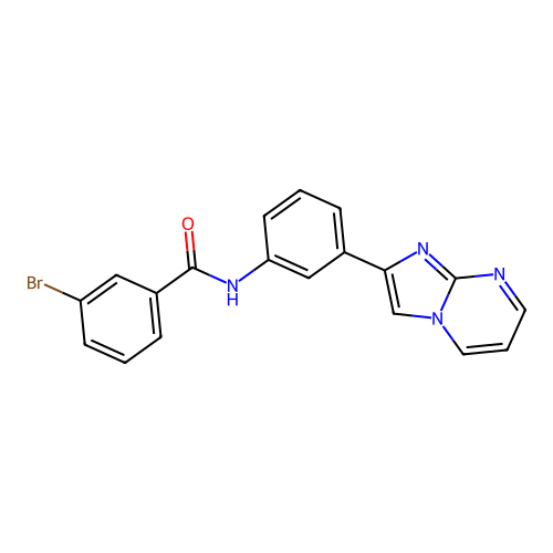 3-bromo-N-(3-{imidazo[1,2-a]pyrimidin-2-yl}phenyl)benzamide structure
