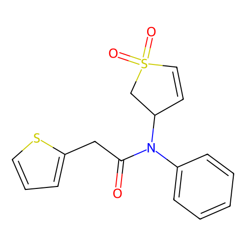 N-(1,1-dioxido-2,3-dihydrothien-3-yl)-N-phenyl-2-thien-2-ylacetamide structure