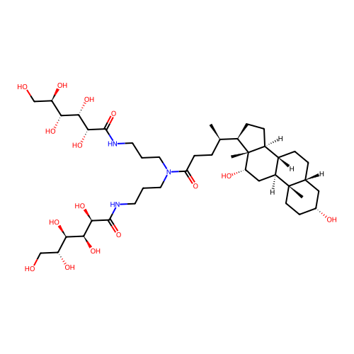 N,N-Bis[3-(D-gluconamido)propyl]deoxycholamide structure