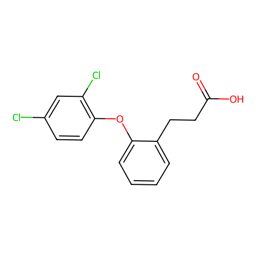 3-[2-(2,4-dichlorophenoxy)phenyl]propanoic Acid structure