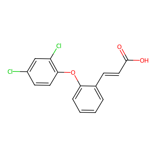 3-[2-(2,4-Dichlorophenoxy)phenyl]-2-propenoic acid structure